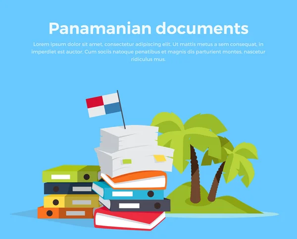 Έγγραφα υπεράκτια εταιρεία του Παναμά — Διανυσματικό Αρχείο