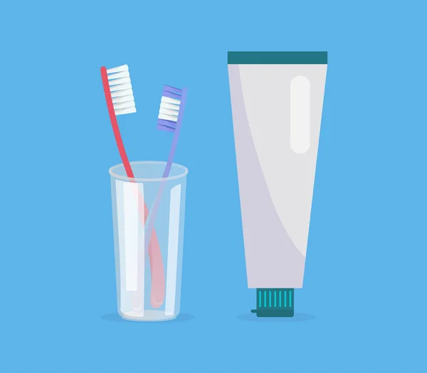 Banner per la progettazione del concetto di pulizia dei denti — Vettoriale Stock