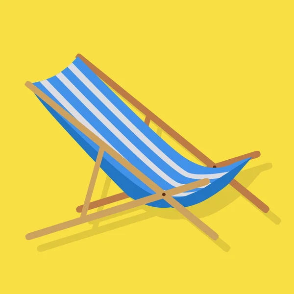 夏季海滩日光浴躺椅 — 图库矢量图片