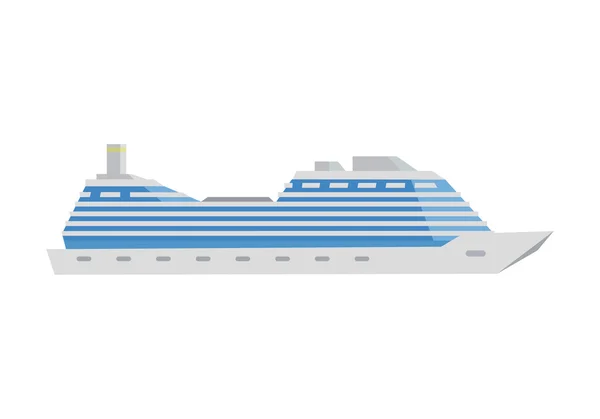 Bateau de croisière blanc — Image vectorielle