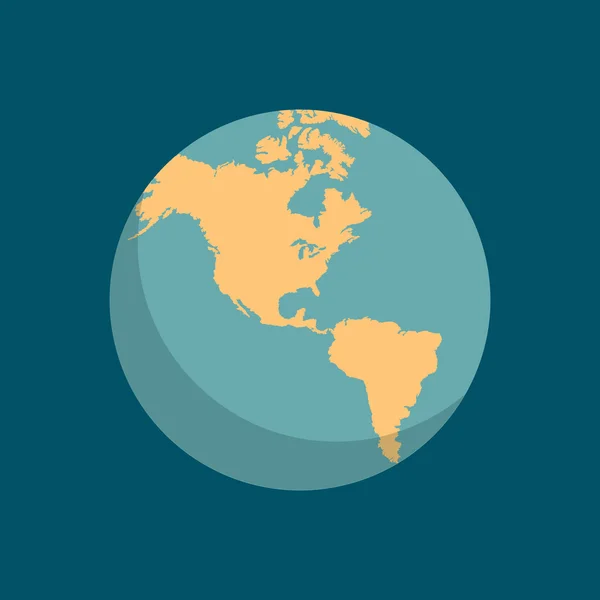 Aarde Globe pictogram — Stockvector