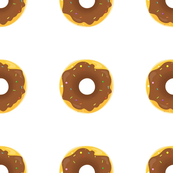 Donut nahtlosen Hintergrund Textur Muster — Stockvektor