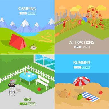 Hiking tatil Barbekü ve eğlence parkı