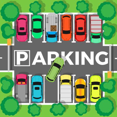Park üstten görünüm vektör çizim