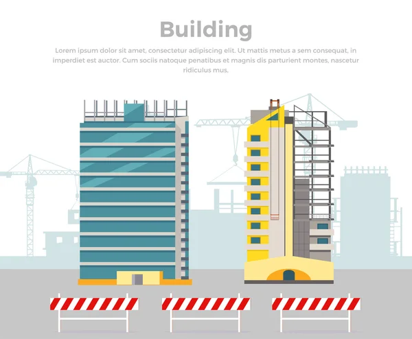 Proceso de construcción. Ingeniero de éxito — Vector de stock