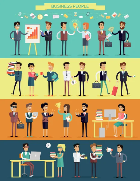 Business People Characters Vector Set — Stock Vector