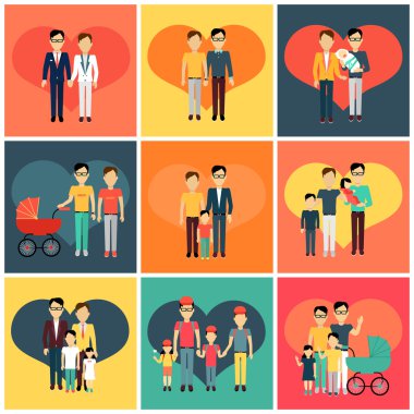 Mutlu aile kavramı Banner tasarımı