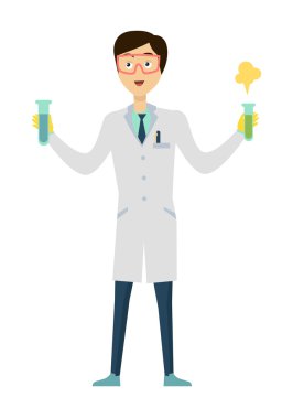 Kimya afiş kavramı düz stil