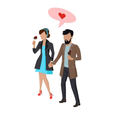 Aşk Vecror İllüstrasyon Çift