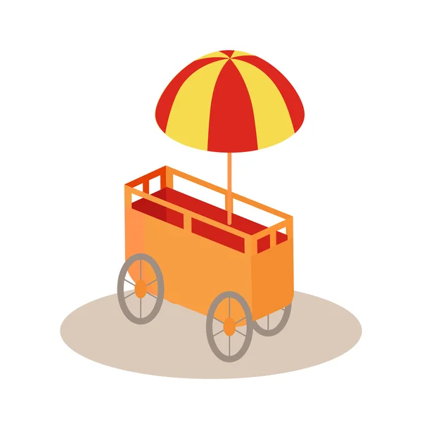 Carro de helado Ícono vectorial isométrico . — Vector de stock