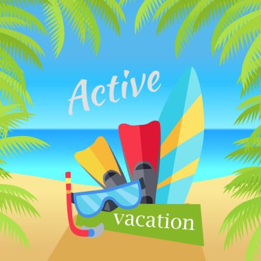 Yaz tatil kavramı illüstrasyon