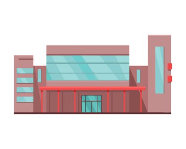 Alışveriş Merkezi Web şablonu düz tasarım.