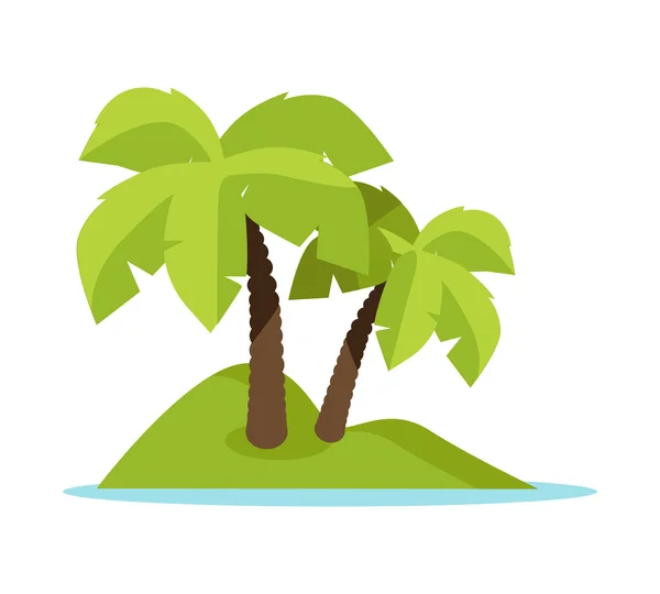 Tropic Island koncepce vektorové ilustrace Banner — Stockový vektor