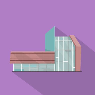 Alışveriş Merkezi Web şablonu düz tasarım.