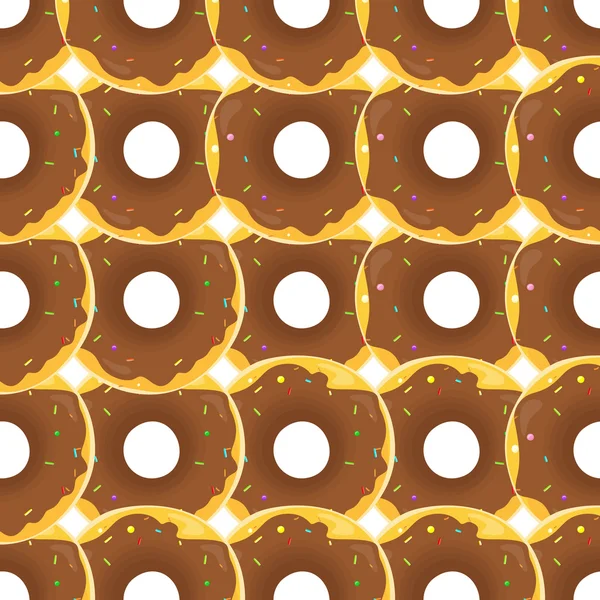 Donut sem costura padrão de textura de fundo — Vetor de Stock