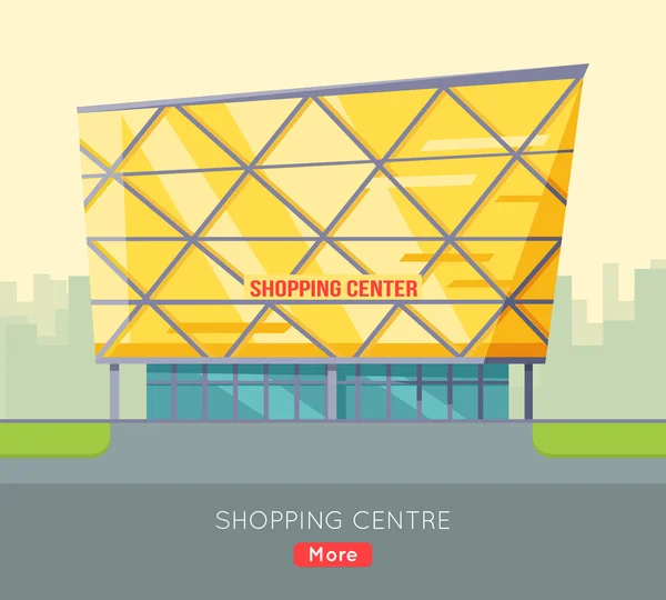 Modelo Web do Centro Comercial em Design Plano . — Vetor de Stock