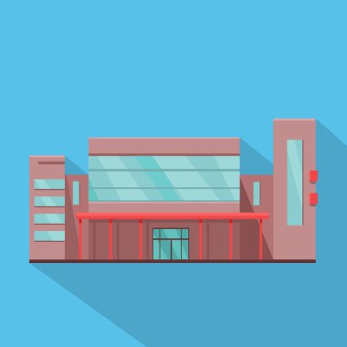 Alışveriş Merkezi Web şablonu düz tasarım.