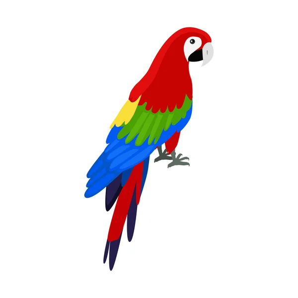 Illustration vectorielle de dessin plat Ara Parrot — Image vectorielle