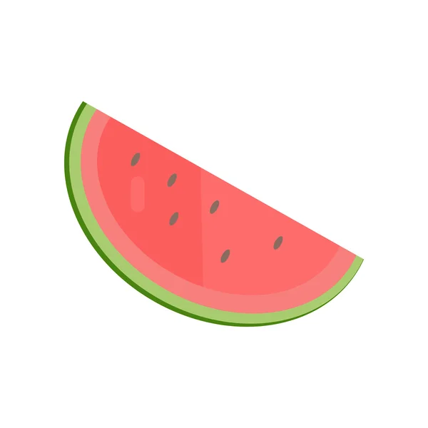Ilustração do vetor da melancia no projeto do estilo liso . — Vetor de Stock