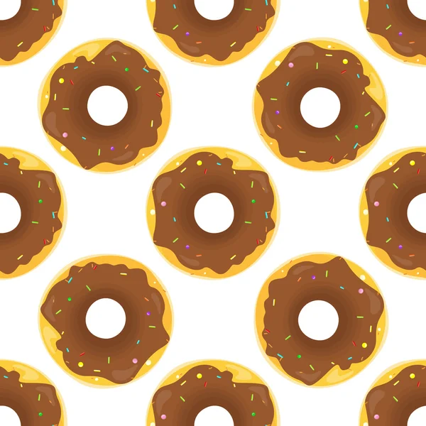 Donut naadloze achtergrond structuurpatroon — Stockvector