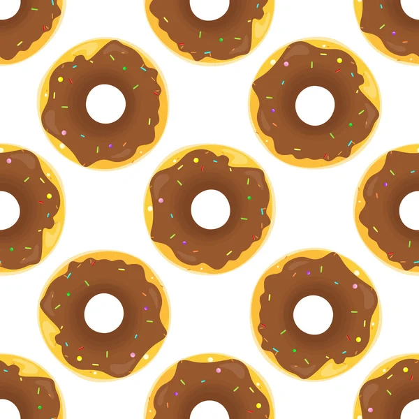 Donut nahtlosen Hintergrund Textur Muster — Stockvektor