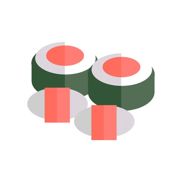 Sushi Vector Illustrazione in stile piatto Design . — Vettoriale Stock