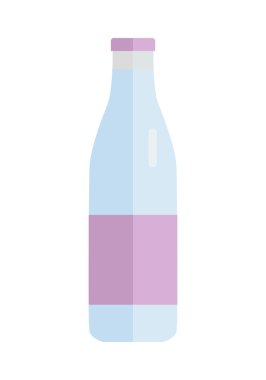 Şişe süt ürünleri vektör düz tasarım ile.