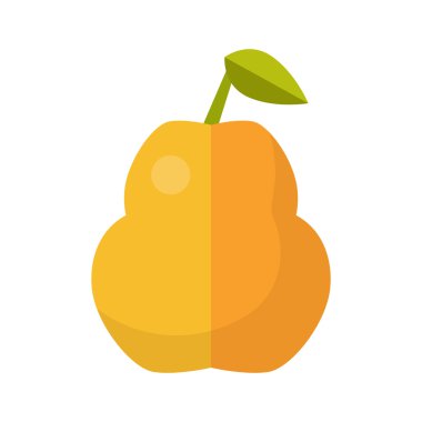 Düz Stil Tasarım armut vektör illüstrasyon.