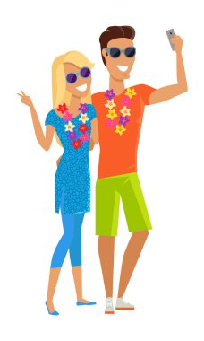 Çift Selfie yaz tatil