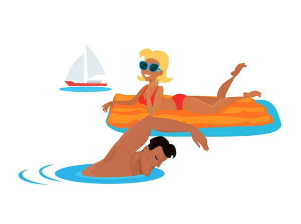 Plaisirs et divertissements d'été Illustration — Image vectorielle
