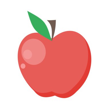 Düz Stil Tasarım apple vektör illüstrasyon.