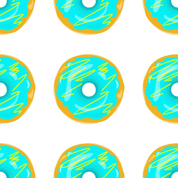 Donut sem costura padrão de textura de fundo — Vetor de Stock