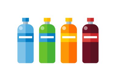 Farklı Renkli Plastik Şişeler