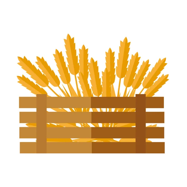 Wheat Concept Vector Illustration in Flat Design. — 图库矢量图片