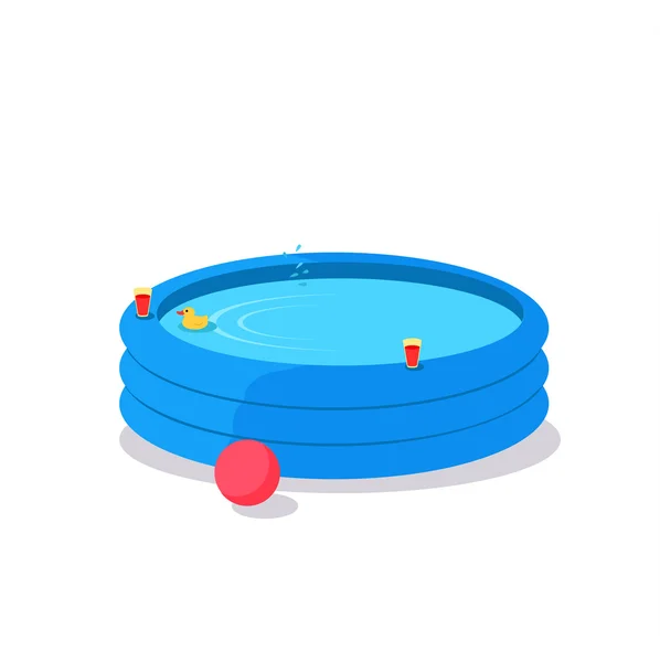 Uppblåsbar pool vektor illustration i platt design — Stock vektor
