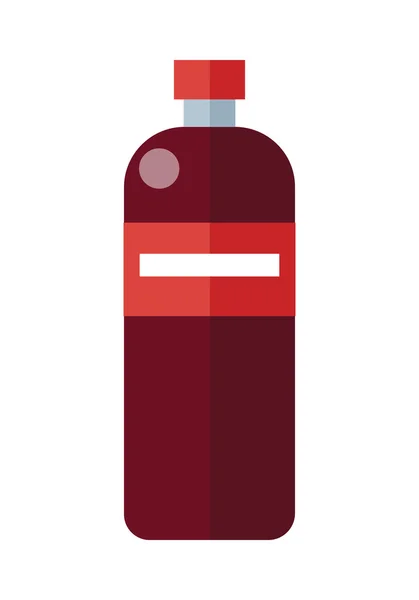 Frasco de plástico rojo — Vector de stock