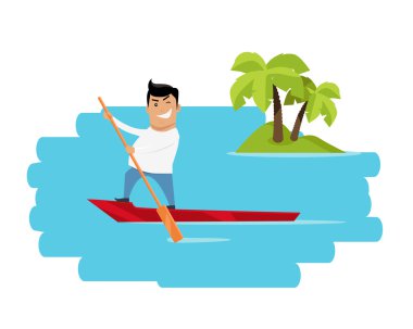 Tropics Concept Vector İllüstrasyon Tatil
