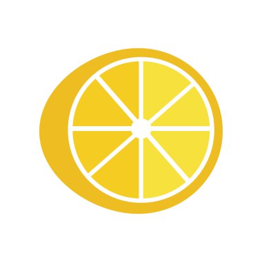 Düz Stil Tasarım limon vektör illüstrasyon.