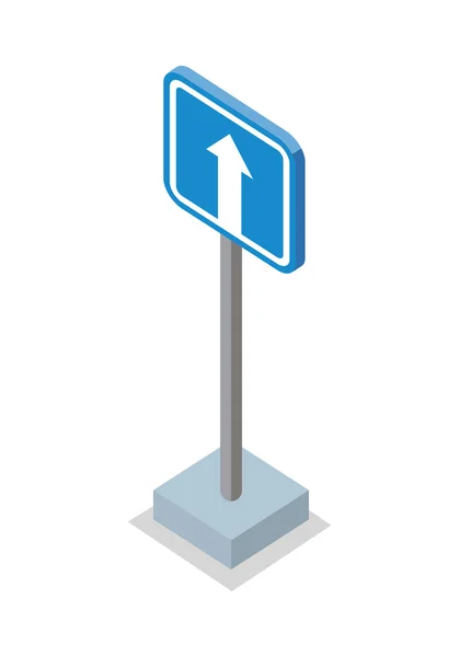 One Way Traffic - Road Sign — Stock Vector