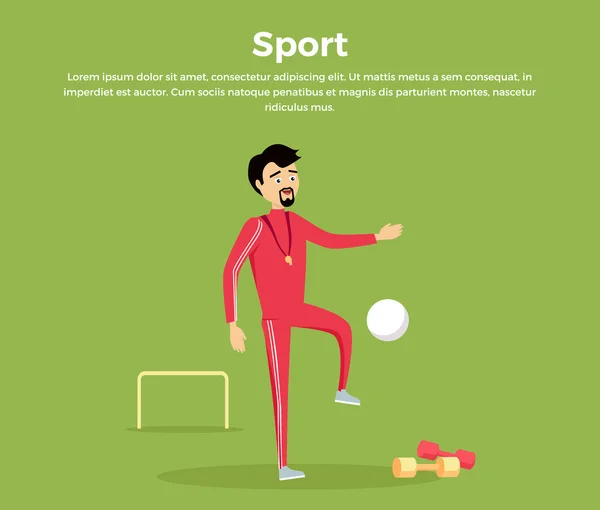 Ilustración vectorial del concepto deportivo en diseño plano . — Archivo Imágenes Vectoriales