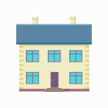 Teras afiş Poster şablonu ile mutlu ev.