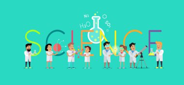 Bilim kavramı vektör düz tasarlamak