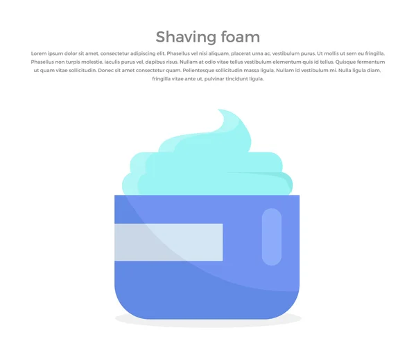 Shaving Foam Concept Banner Vector Illustration. — Stock Vector