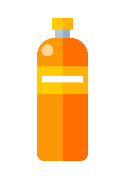 Botella de plástico naranja — Vector de stock