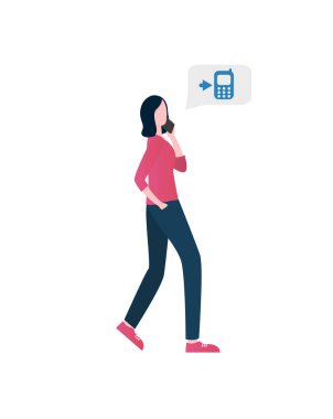 Telefondaki Kadın Telefonunu Kullanıyor