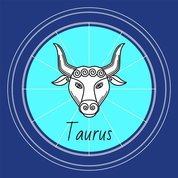 Αστρολογικό ζώδιο του Ταύρου για ωροσκόπιο Zodiac — Διανυσματικό Αρχείο