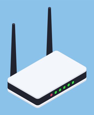 Modem Kablosuz Bağlantı Yönlendiricisi, İzole Simge Vektörü