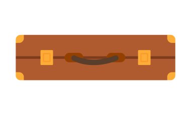 Kapalı Retro Bavul, Eski Bavul Vektörü