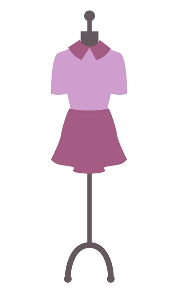 Vestido púrpura para maniquí femenino con vector de túnica — Archivo Imágenes Vectoriales