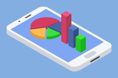 Telefon Ekranında Parçalarlı Diyagram ve Çizelge